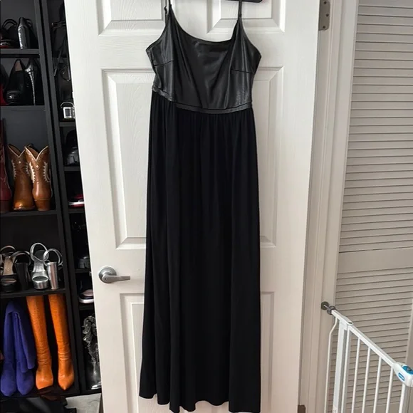 Commando | Dresses | Commando Black Faux Leathertop Maxi Dress L | Poshmark